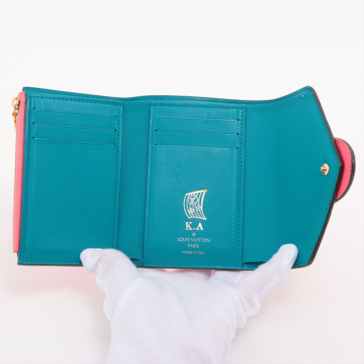 Louis Vuitton LV Pont Neuf Compact Wallet Pink x Blue