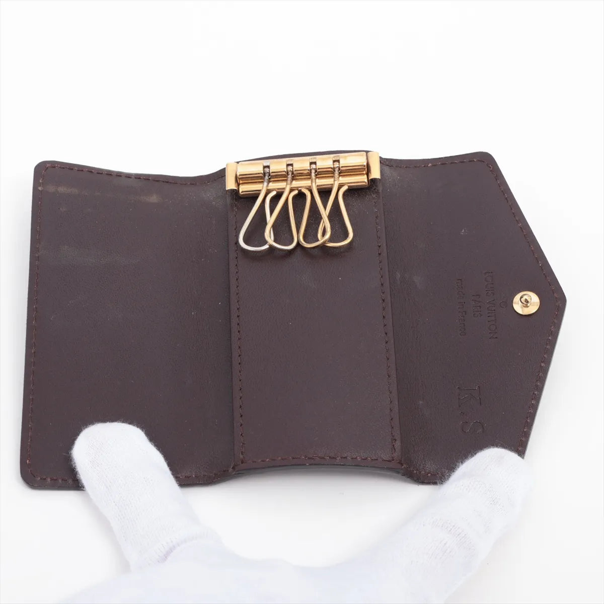 Louis Vuitton Monogram Vernis Key Case Amarante