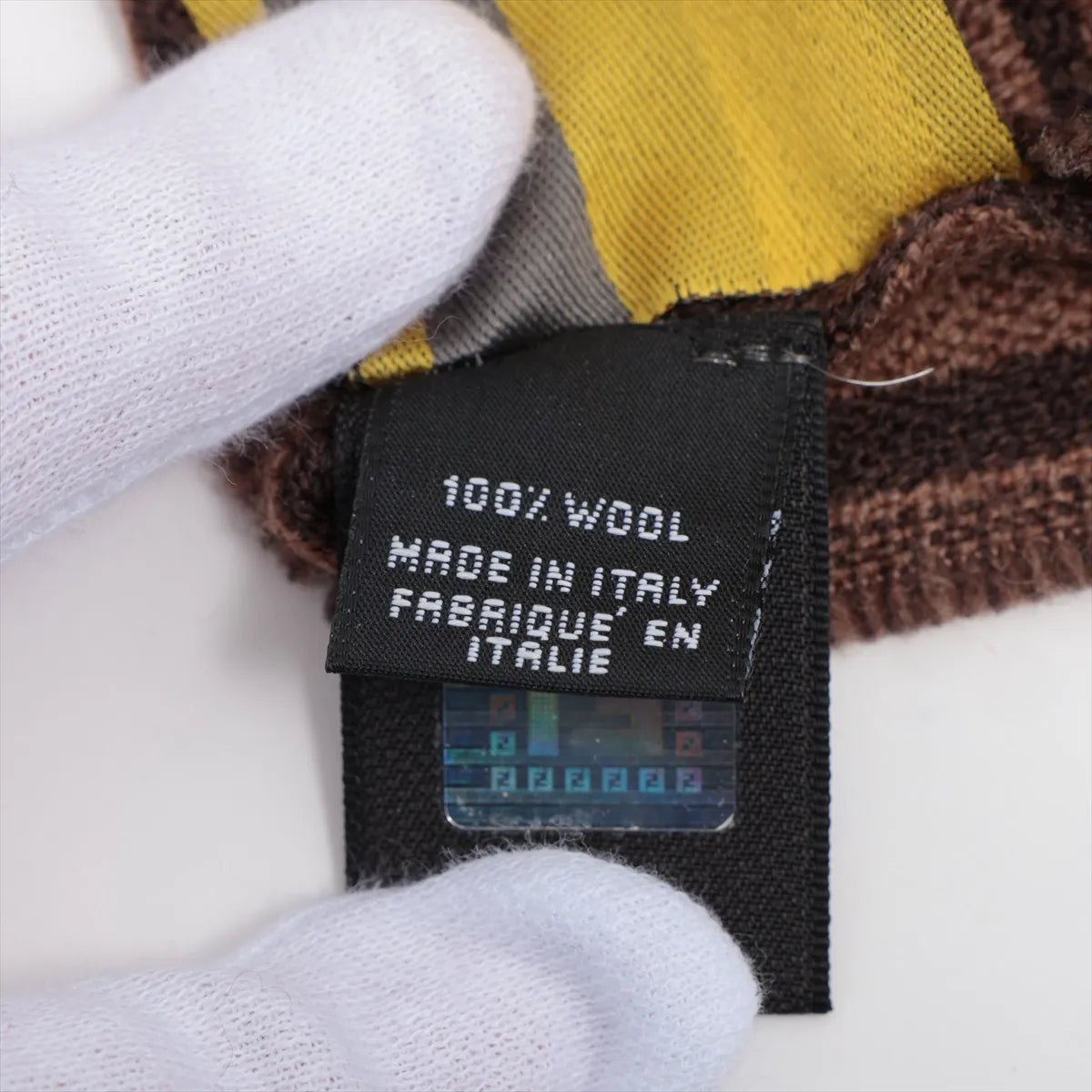 Fendi Zucca Wool Scarf Brown