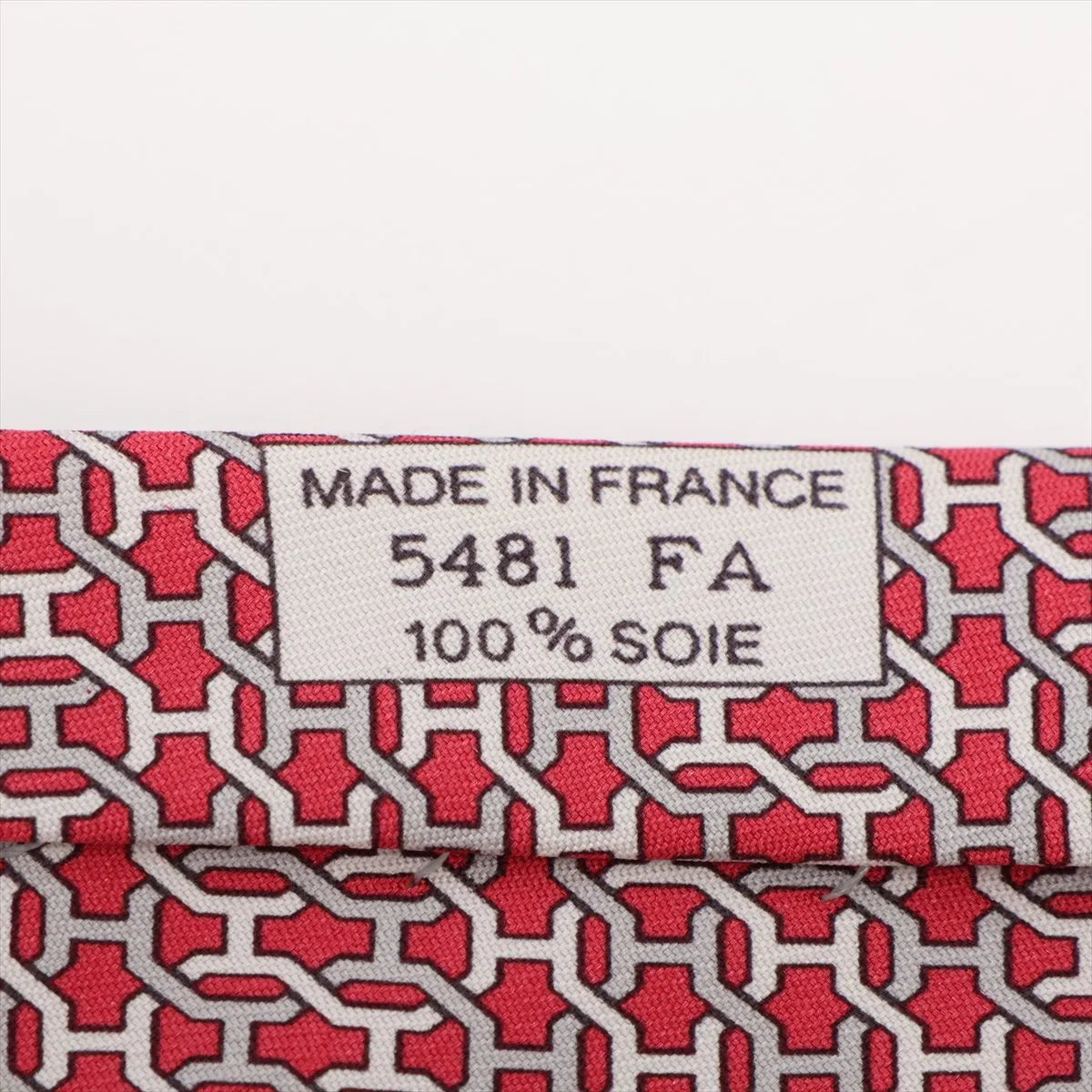 Hermès Chain H Silk Necktie Red
