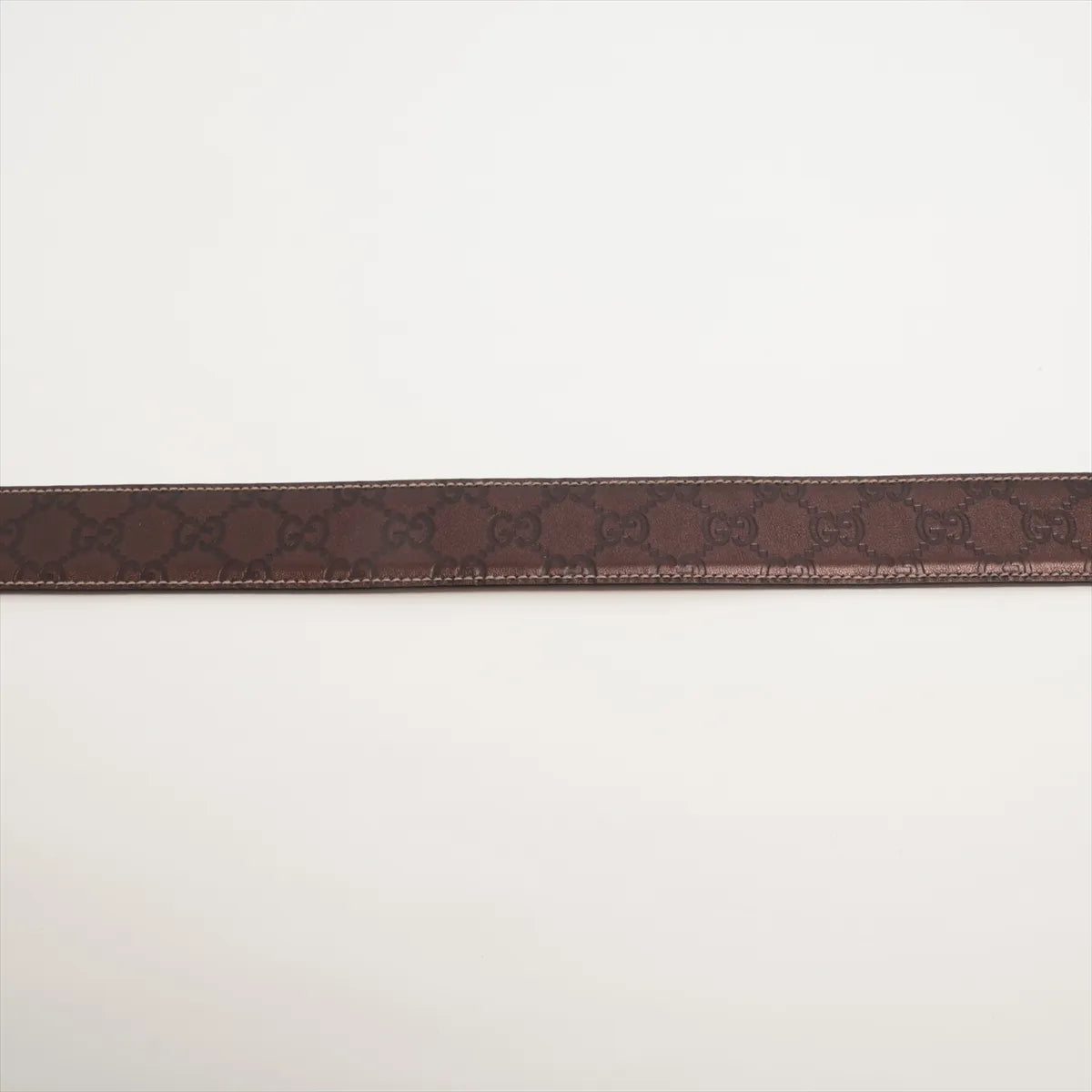 Gucci Interlocking G Leather Belt Brown