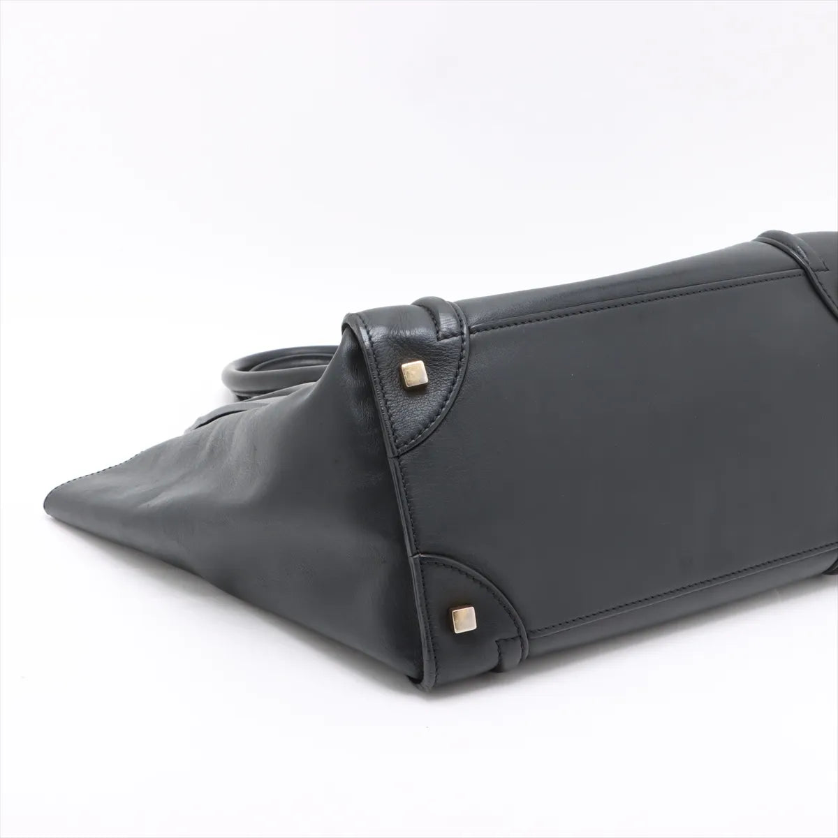 Celine Luggage Mini Shopper Leather Handbag Black