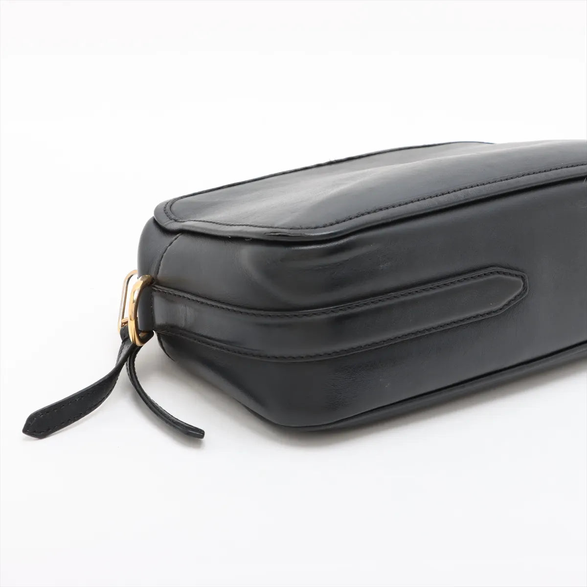 Fendi F Logo Leather Camera Shoulder Bag Black