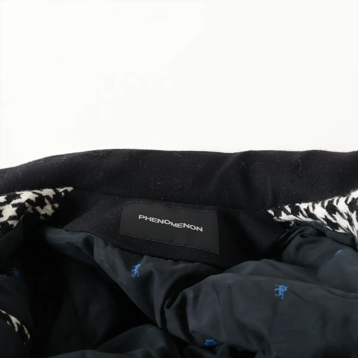 Phenomenon Houndstooth Wool Jacket White x Black — product photo 4
