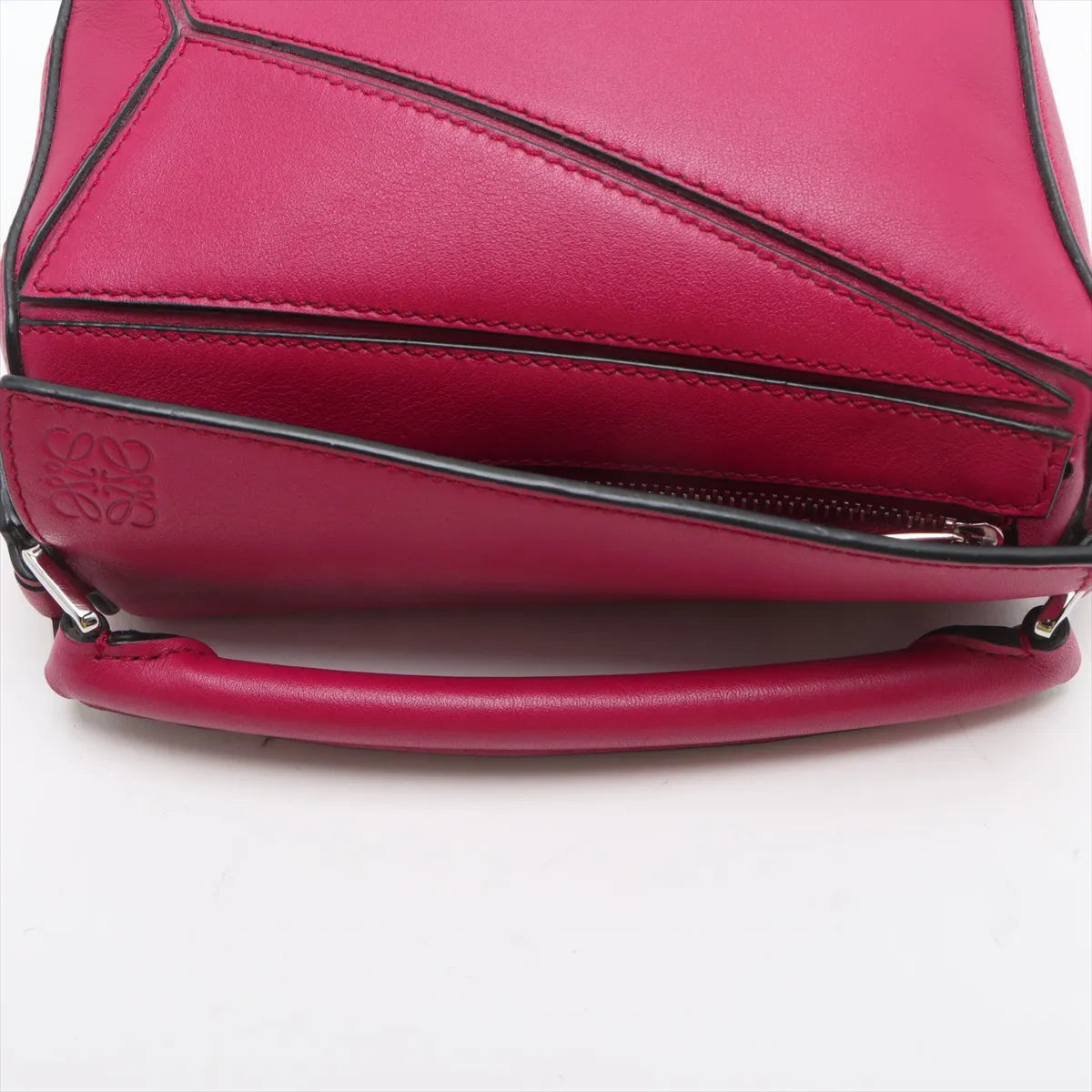 Loewe Mini Puzzle Bag Leather Two-Way Shoulder Bag Bordeaux