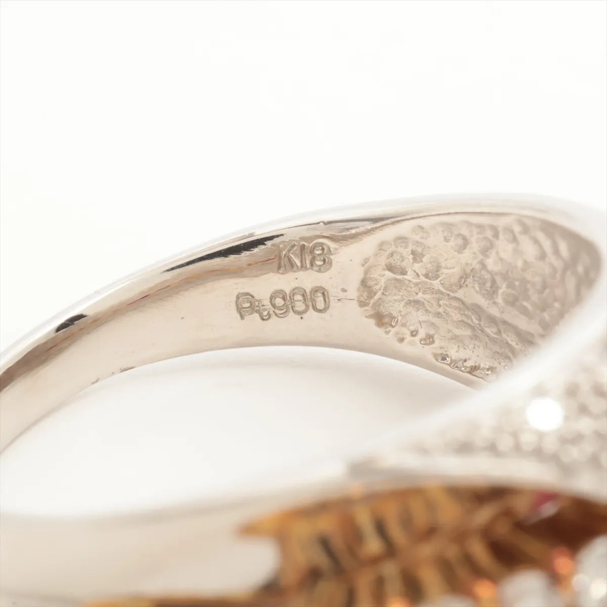 Ruby Diamond Two-Toned Ring White Gold x Platinum