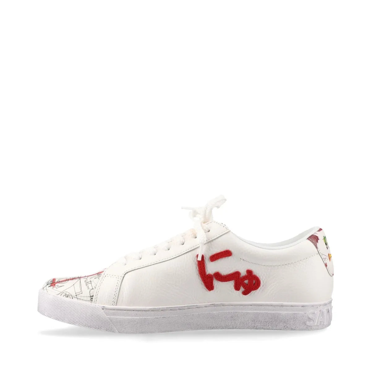 Sangacio x Basquiat Leather Sneaker White Limited Edition