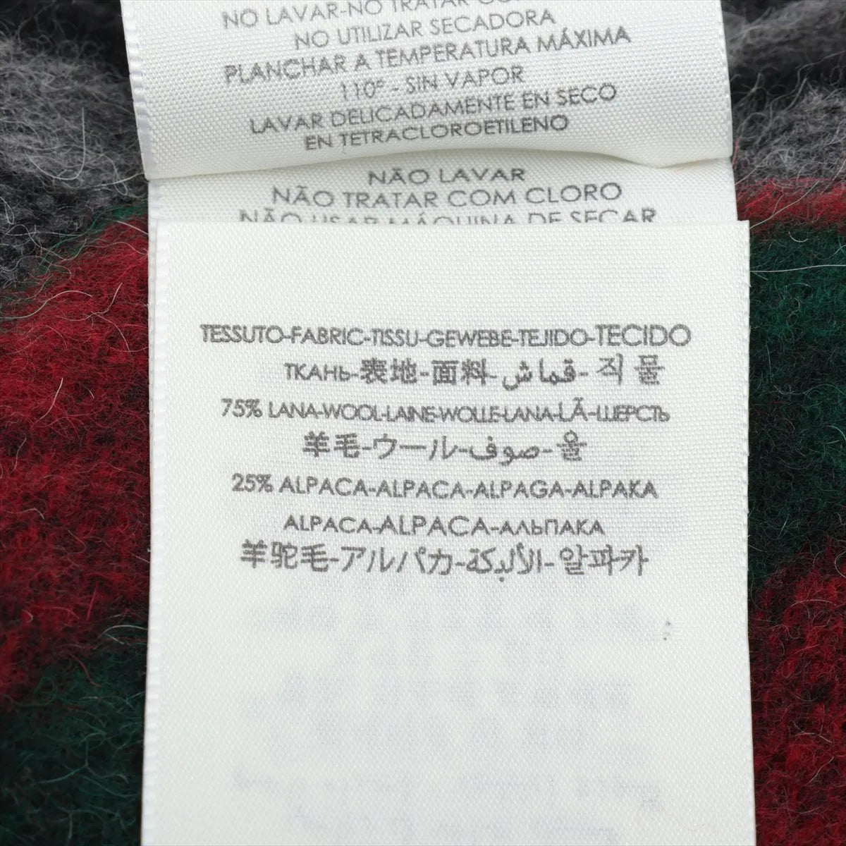 Gucci GG Logo Wool x Alpaca Scarf Gray