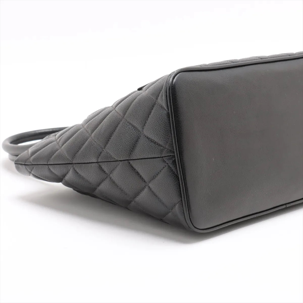 Chanel CC Logo Re-release Caviar Skin Tote Bag Black