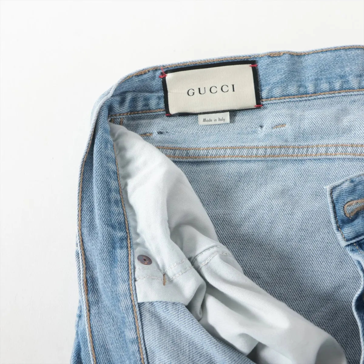 Gucci Cotton Denim Pants Blue — product photo 4