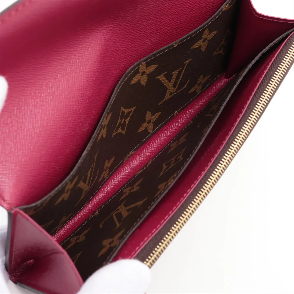 Louis Vuitton Monogram Emilie Wallet Fuchsia