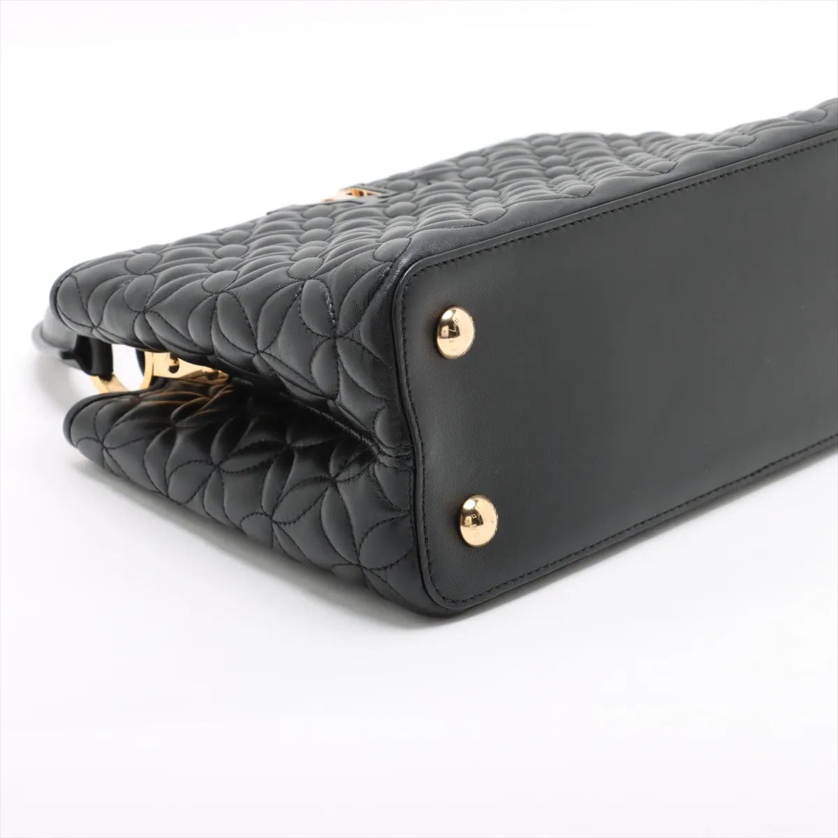 Louis Vuitton Monogram Flower Capucines MM Black