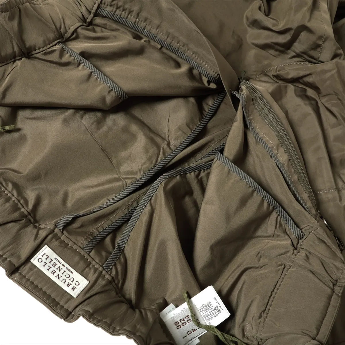 Brunello Cucinelli Polyester Cargo Pants Khaki