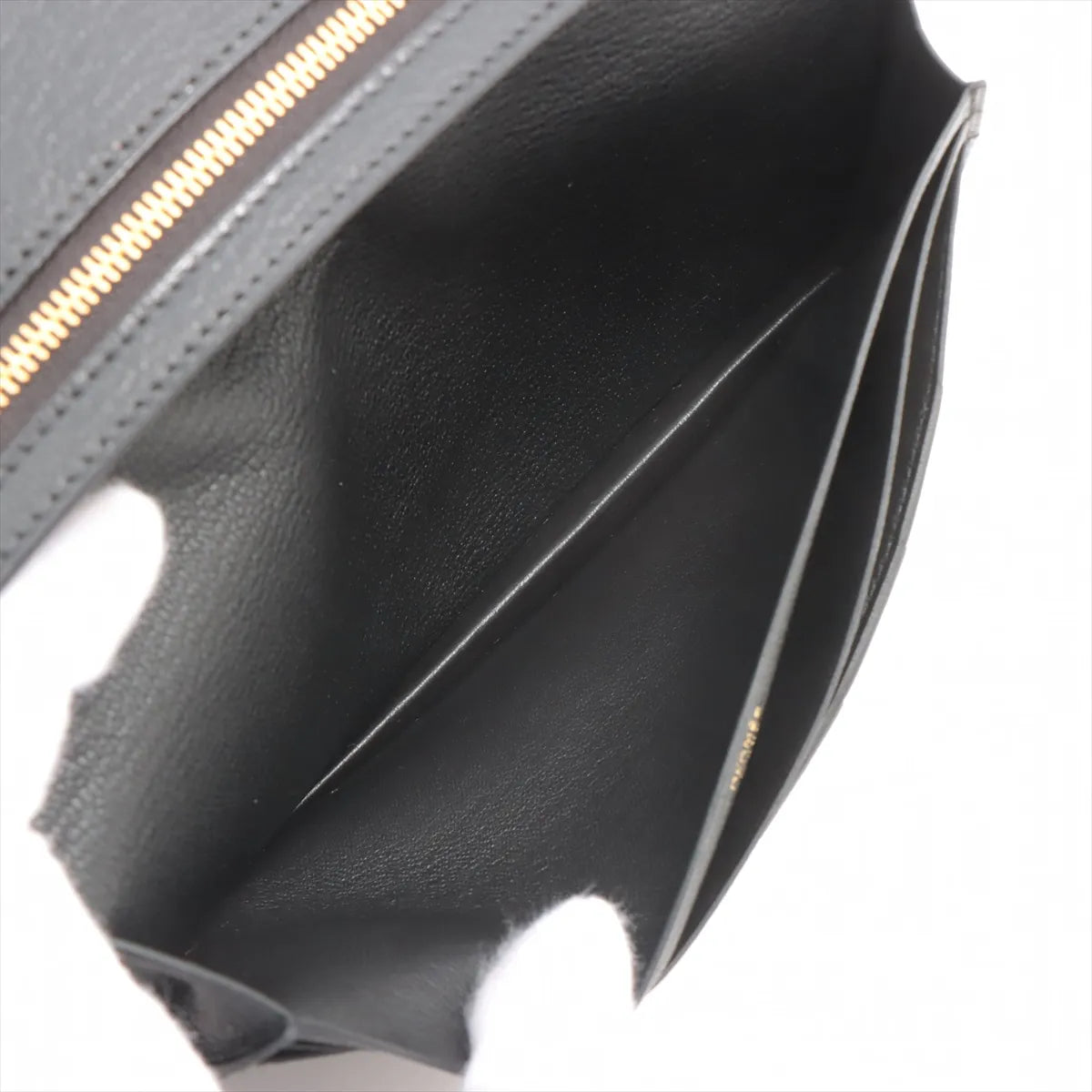 Hermès Bearn Soufflet Chevre Long Wallet Black
