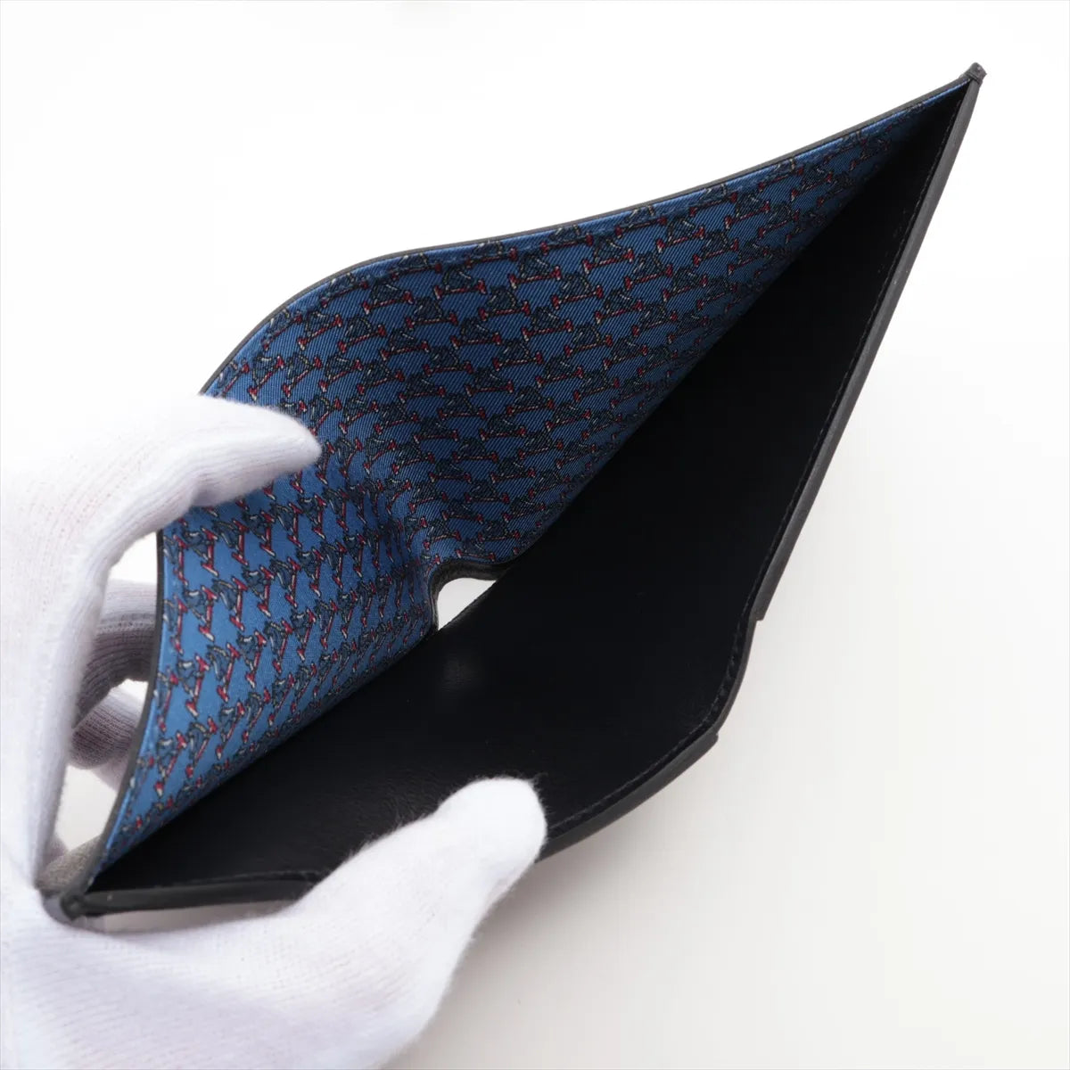 Hermès Citizen Twill Compact Card Holder Black