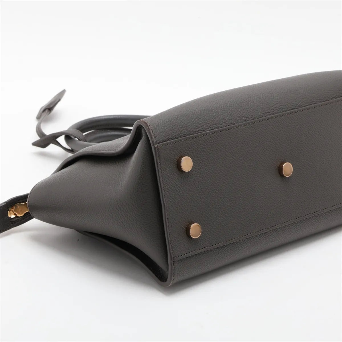 Saint Laurent Paris Downtown Cabas Leather Two-Way Handbag Gray