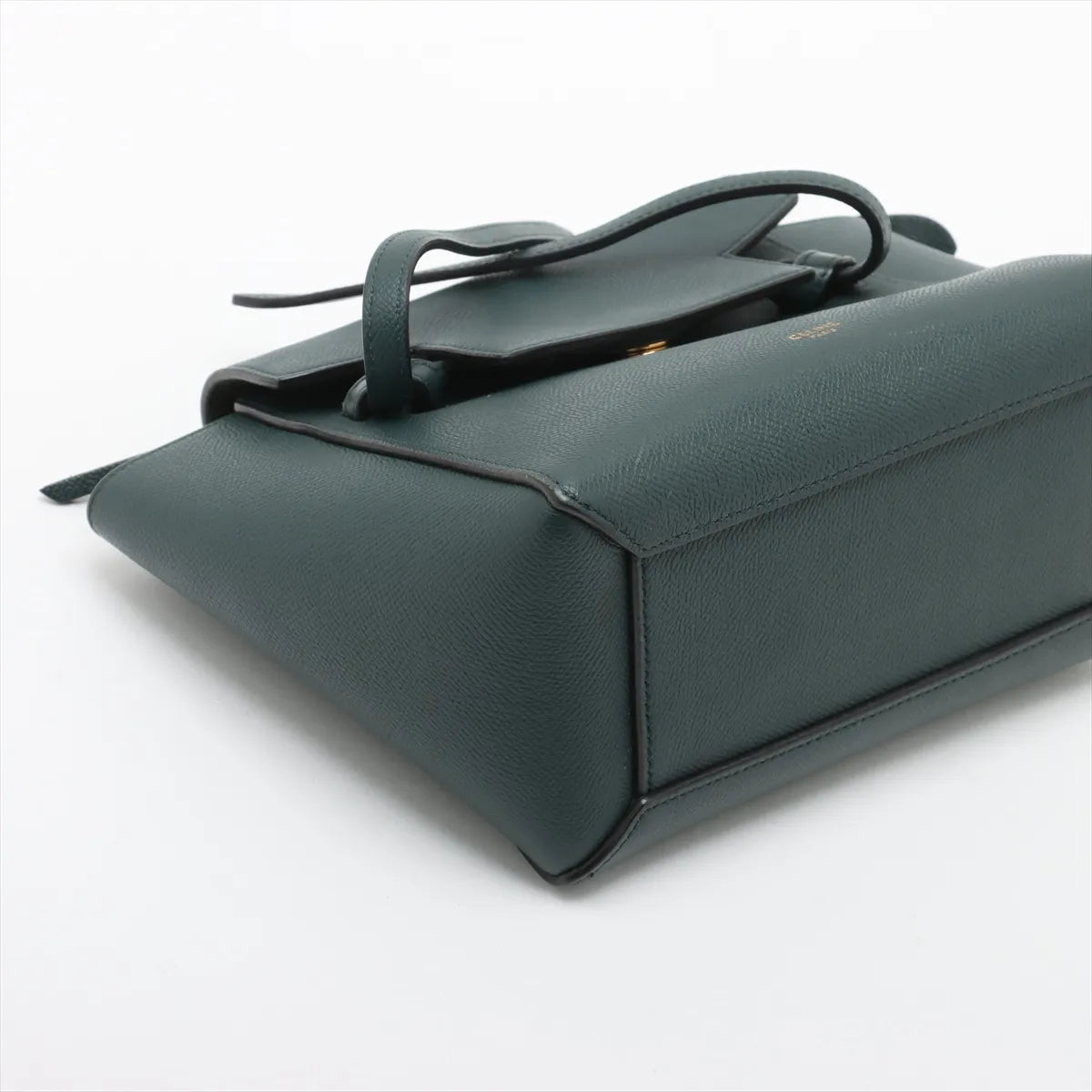Celine Belt Nano Leather Two-Way Handbag Green