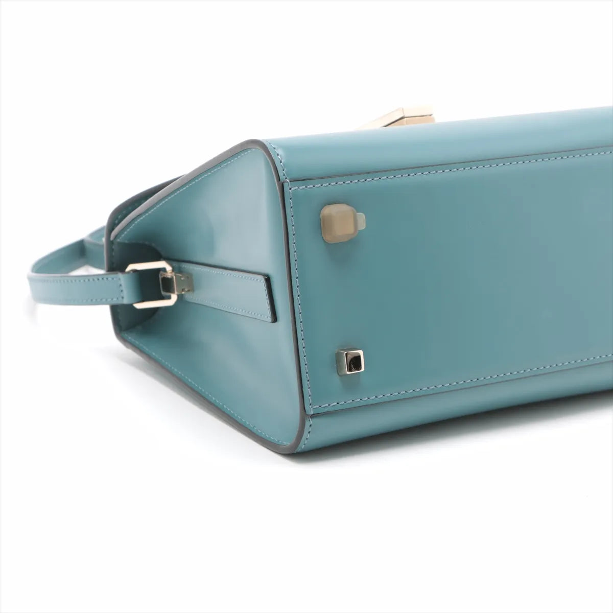 Valextra Iside Top Handle Mini Bag Blue