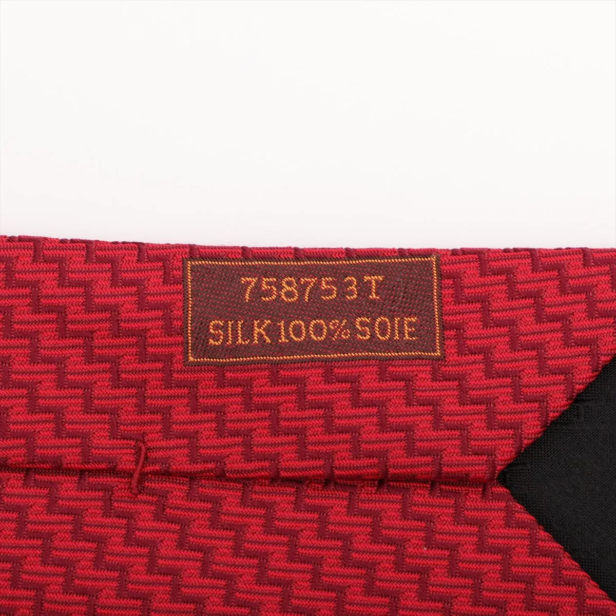 Hermès Zigzag Necktie Silk Red
