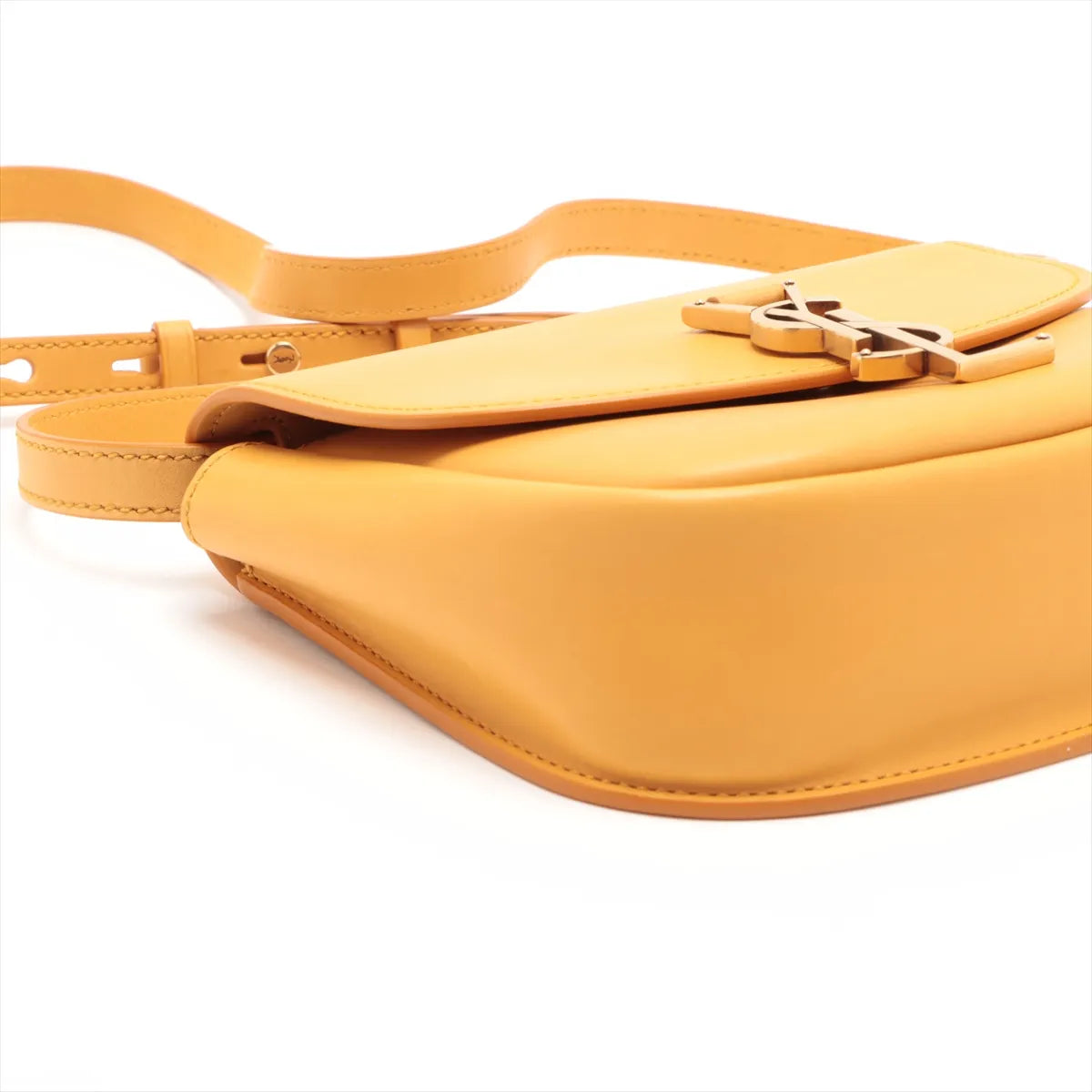 Saint Laurent Paris Kaia Leather Shoulder Bag Yellow