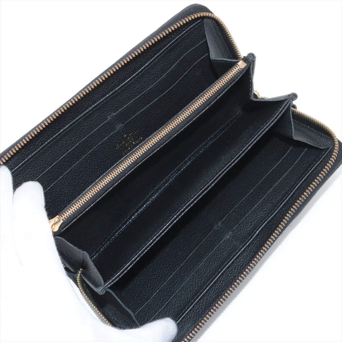 Louis Vuitton Monogram Empreinte Zippy Wallet Black