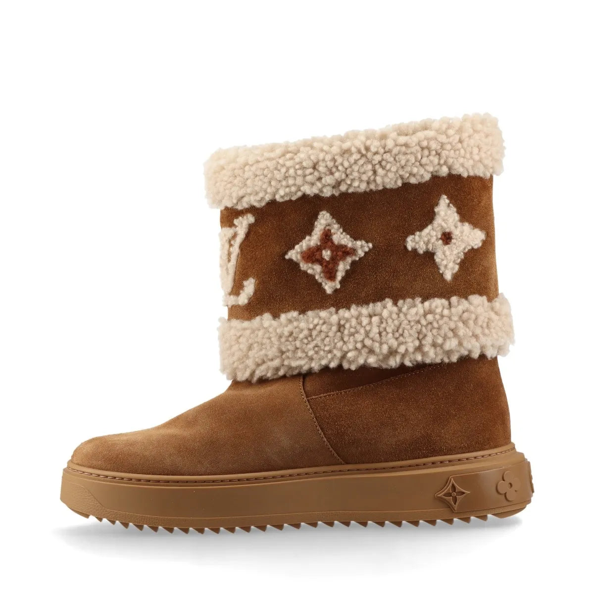 Louis Vuitton Snowdrop Suede Ankle Boot Brown