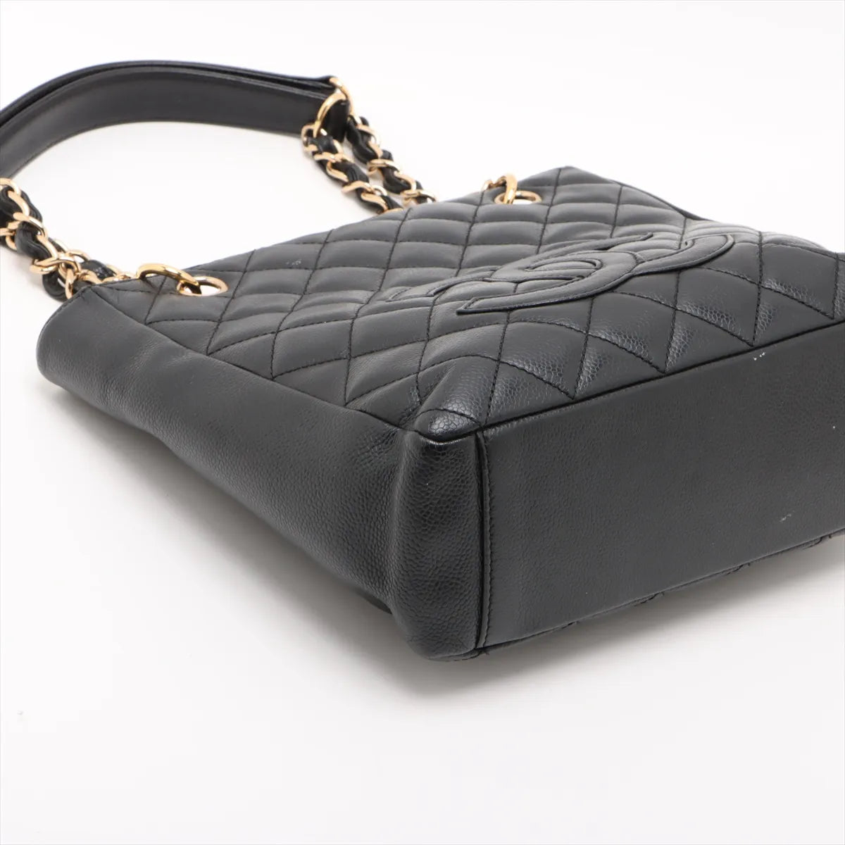 Chanel PST Caviar Skin Chain Tote Bag Black — product photo 4