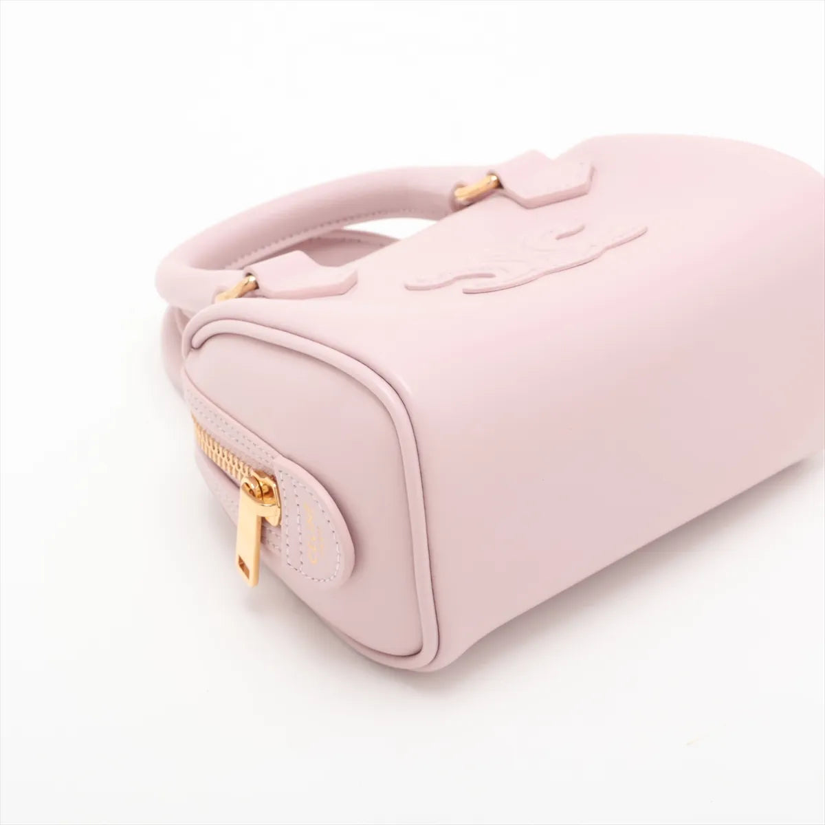 Celine Triomphe Small Boston Leather Two-Way Shoulder Bag Pink