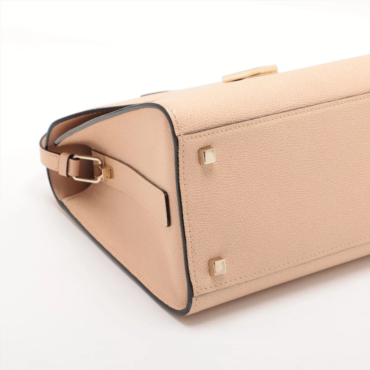 Valextra Iside Medium Leather Two-Way Handbag Beige