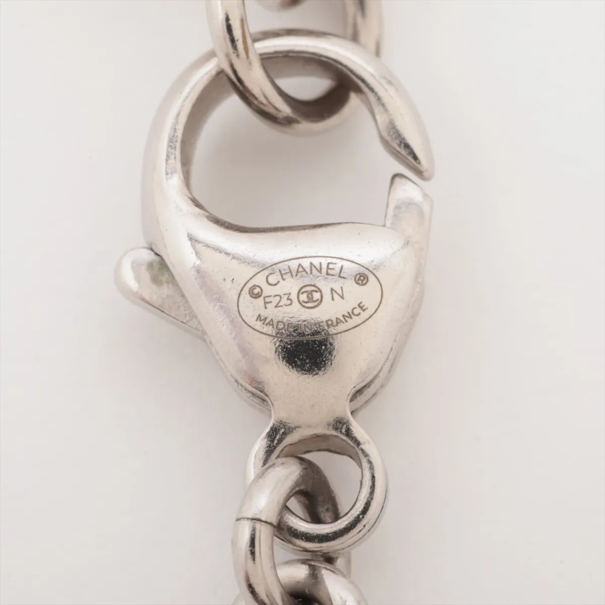 Chanel CC Logo Heart Rhinestone Necklace