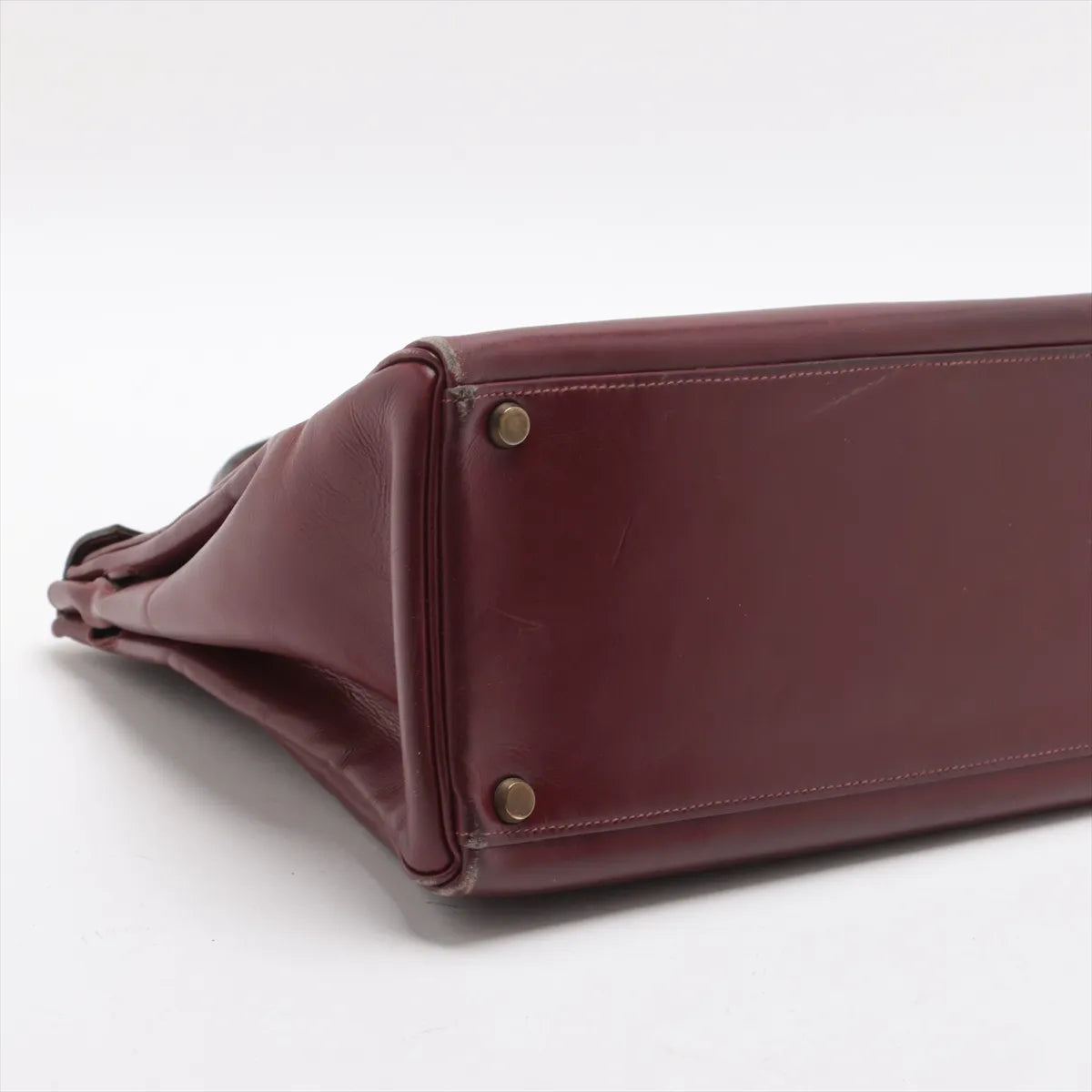 Hermes Kelly 35 Le Tournay Leather Handbag Rouge H