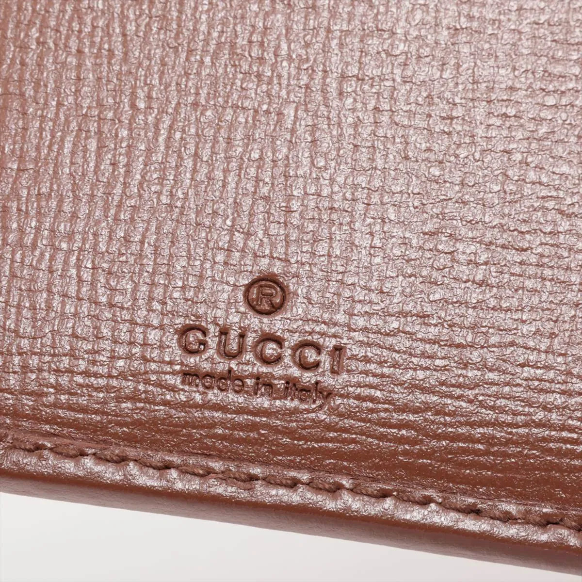 Gucci GG Supreme Leather iPhone15 Pro Phone Case Beige x Brown