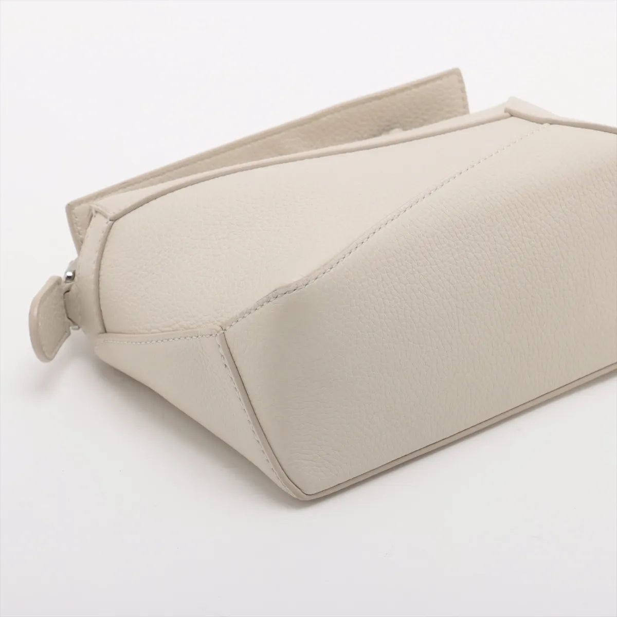 Loewe Mini Puzzle Leather Shoulder Bag White
