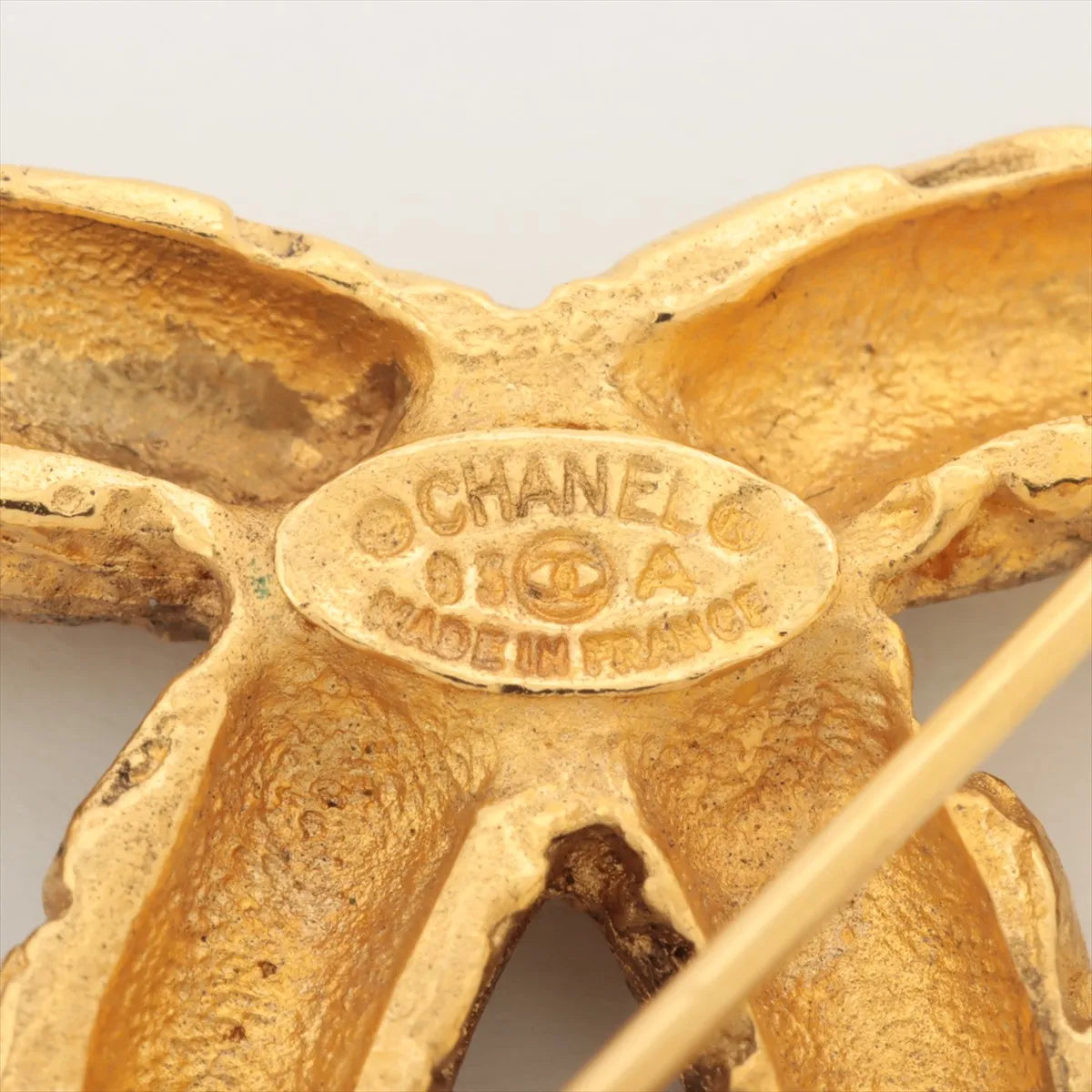 Chanel CC Logo Tassel Brooch Gold