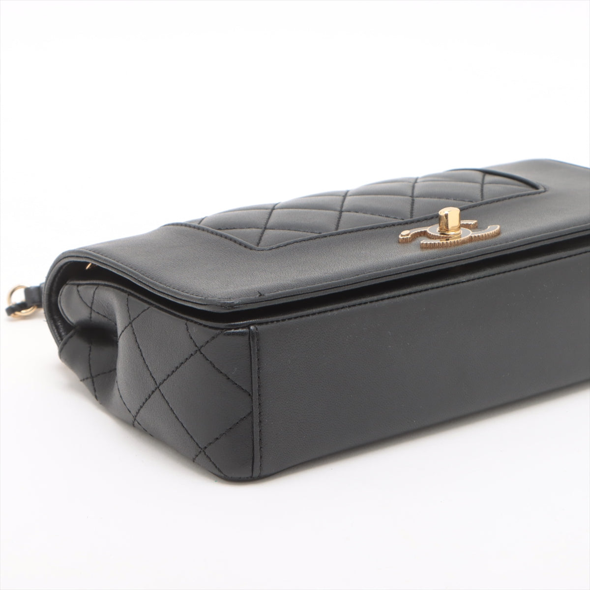 Chanel Mademoiselle CC Logo Matelasse Double Chain Shoulder Bag Black * PREORDER *