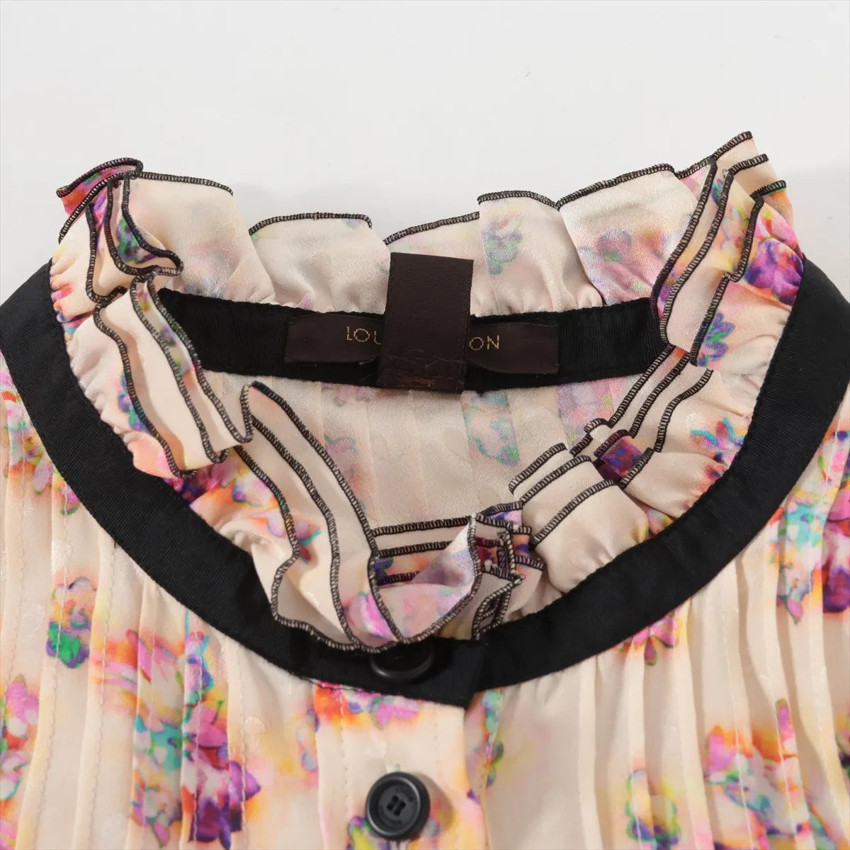 Louis Vuitton Floral Silk Dress Multicolor — product photo 4