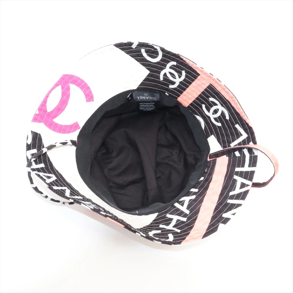 Chanel CC Logo Cotton Bucket Hat Multicolor
