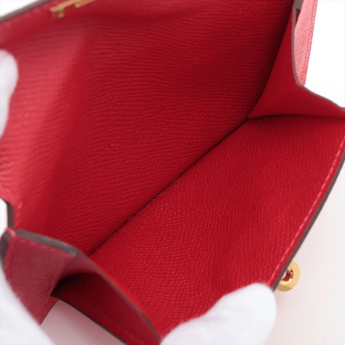 Hermès Kelly Pocket Compact Veau Epsom Coin Purse Red