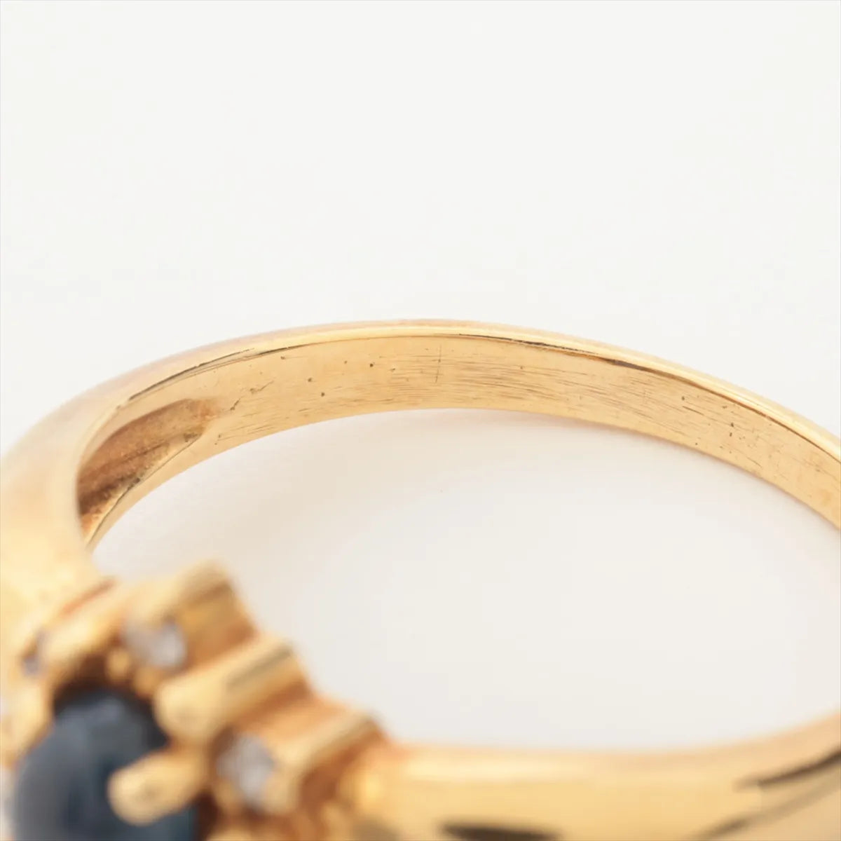 Blue Stone Diamond Gold Ring