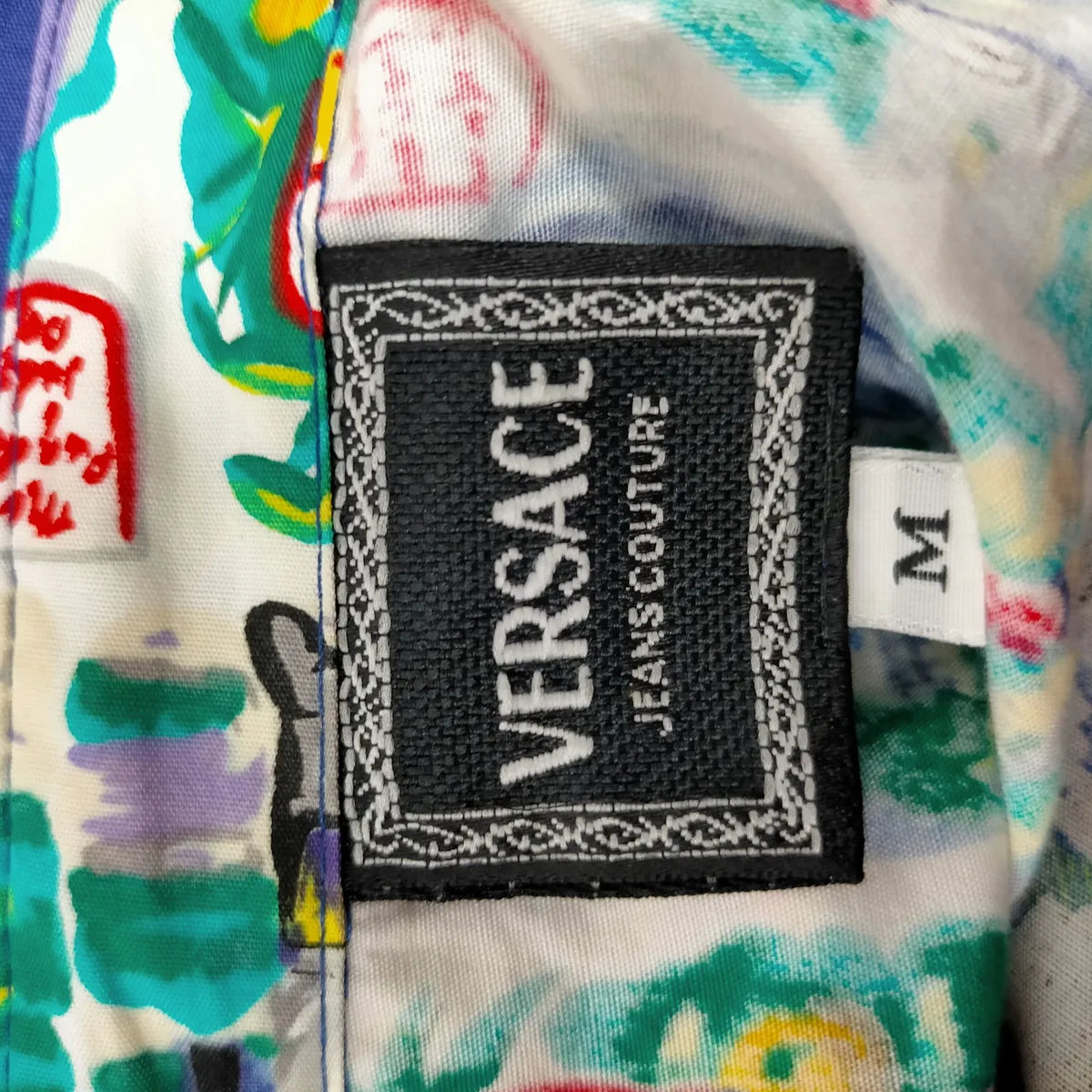 Versace Cotton Multicolor Pattern Long Sleeve