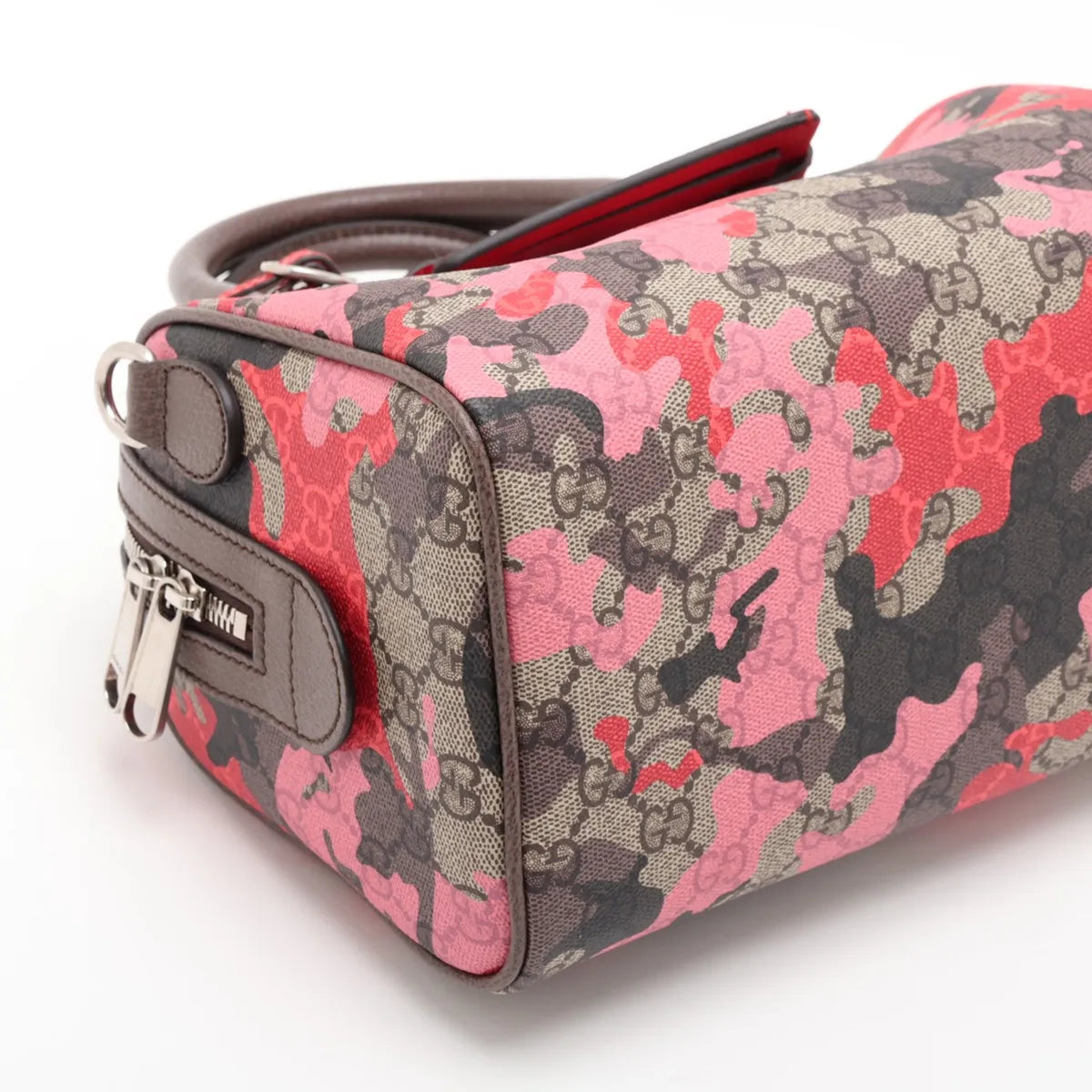 Gucci GG Camouflage Leather Two-Way Shoulder Bag Brown