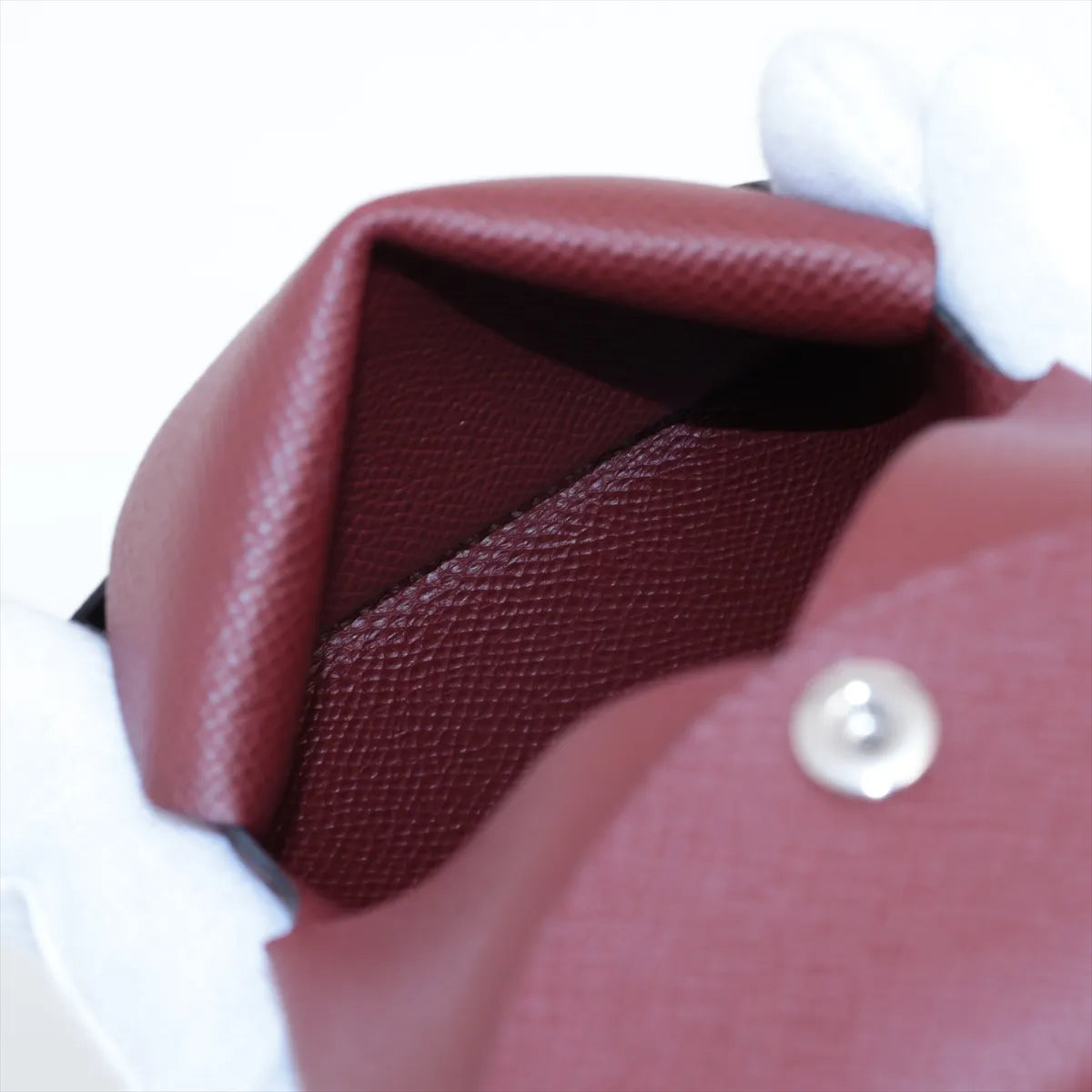 Hermès Calvi Duo Veau Epsom Coin Purse Rouge H