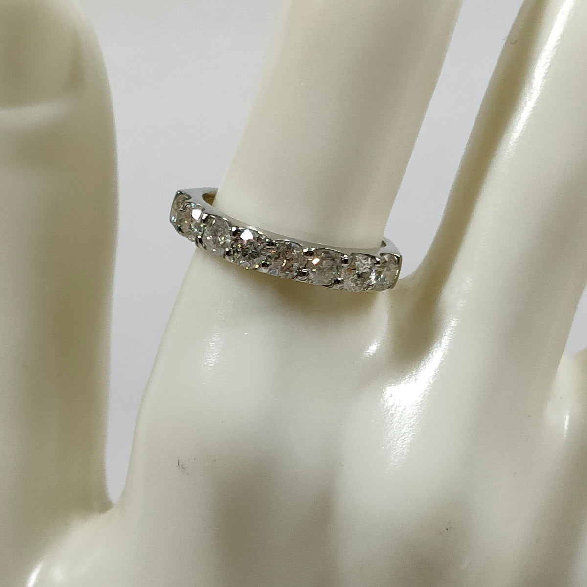 Pt900 Platinum 1.00 ct Diamond Band — JPN 11 — detail 4