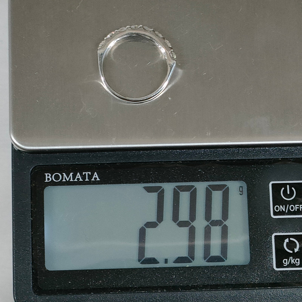 Pt900 Platinum 1.00 ct Diamond Band — JPN 11 — detail 8