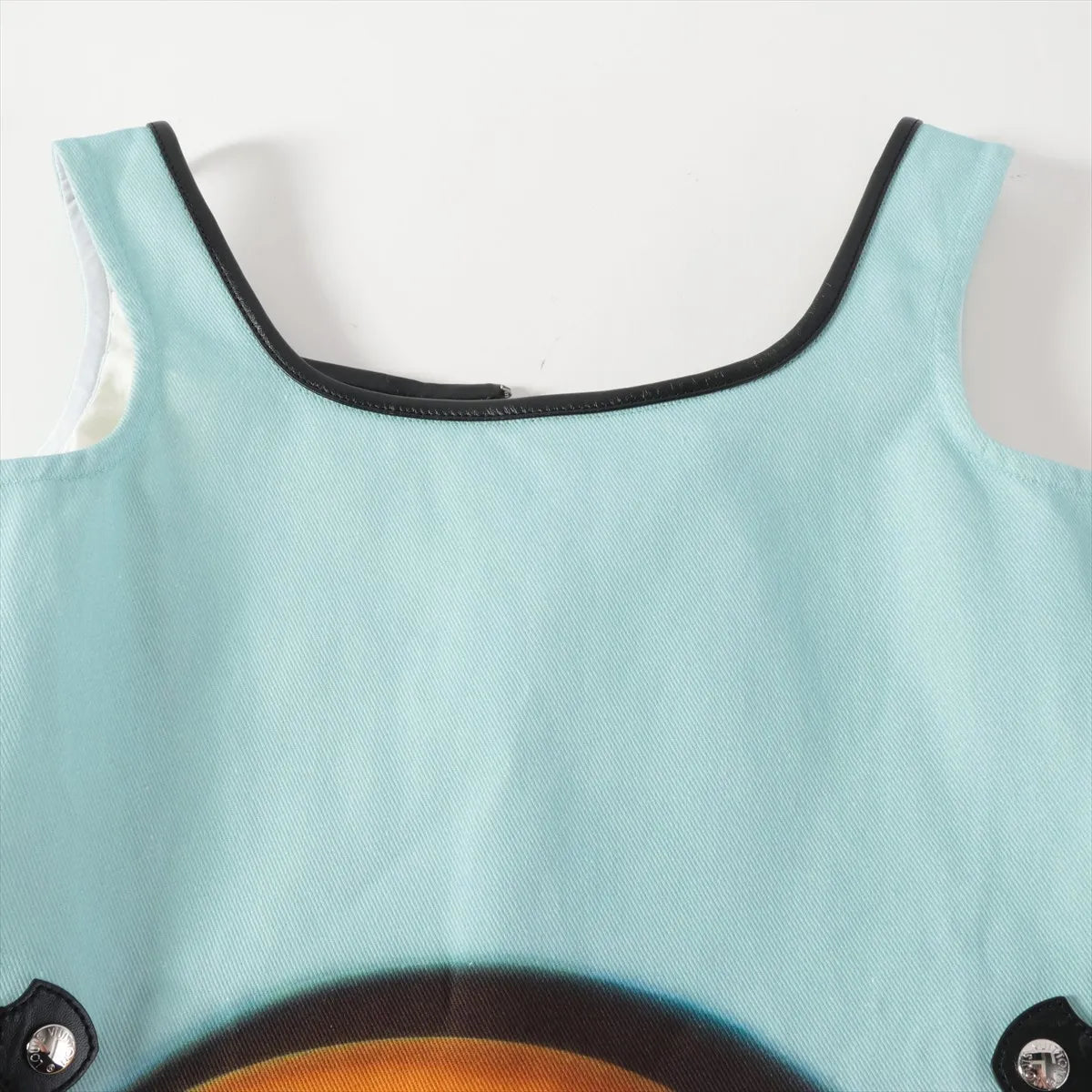 Louis Vuitton Duck Cotton Sleeveless Dress Blue x Orange — product photo 4