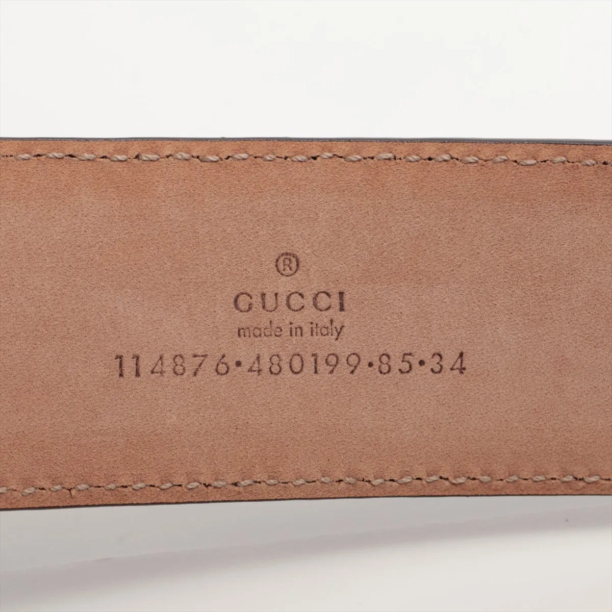Gucci Interlocking G Leather Belt Brown