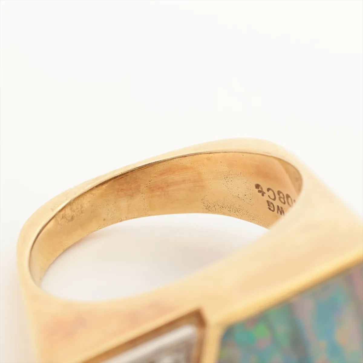 TASAKI Boulder Opal Diamond Two-Toned Ring