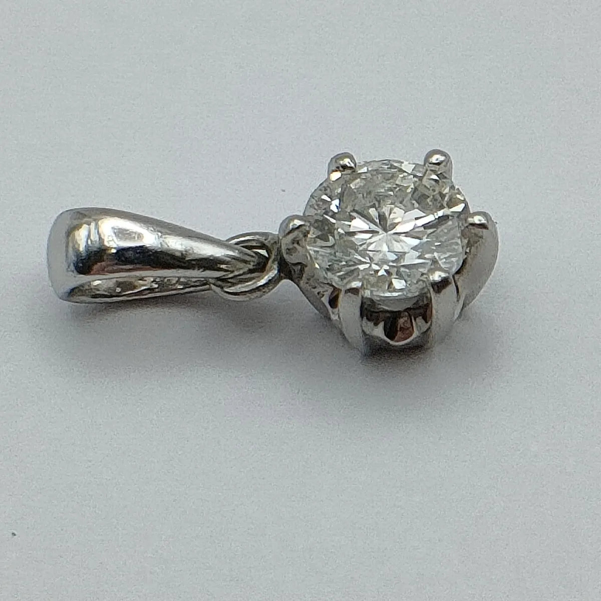 Diamond Solitaire Pendant Platinum