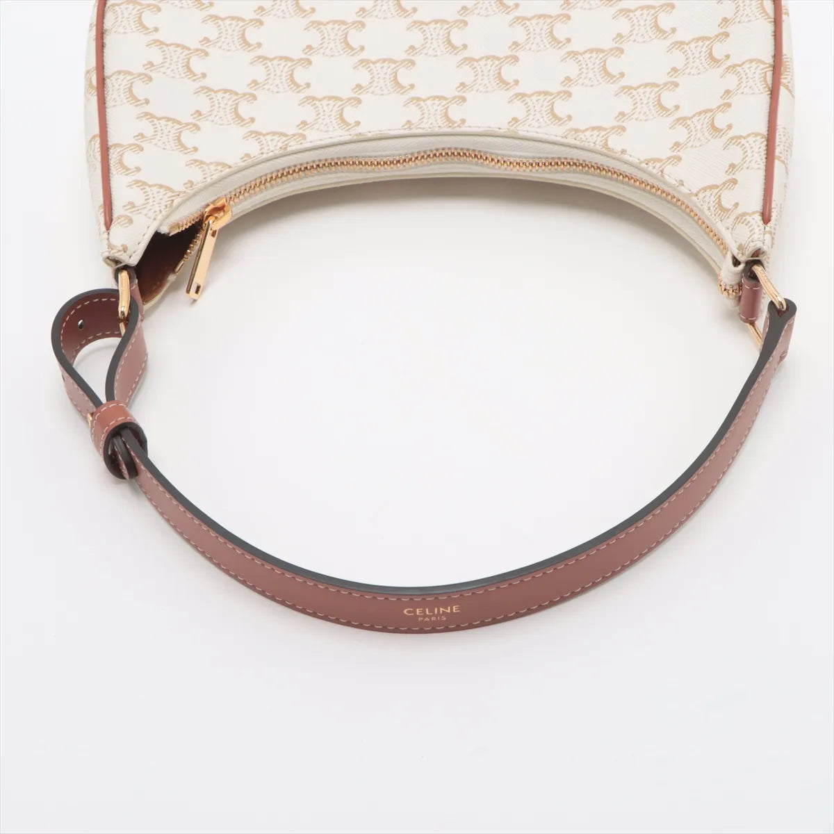 Celine Triomphe Ava Shoulder Bag White