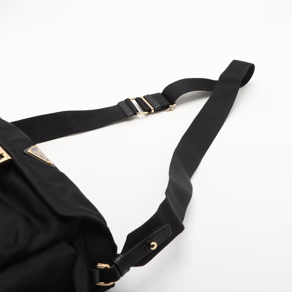 Prada Tessuto Explorer Medium Nylon Leather Two-Way Shoulder Bag Black — product photo 5